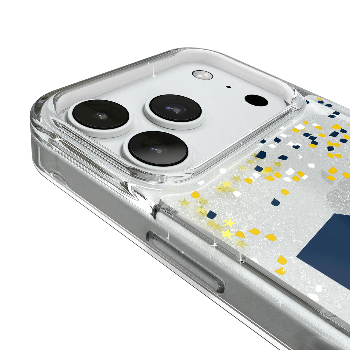 University of Michigan Wolverines Confetti Glitter Phone Case for Apple iPhone