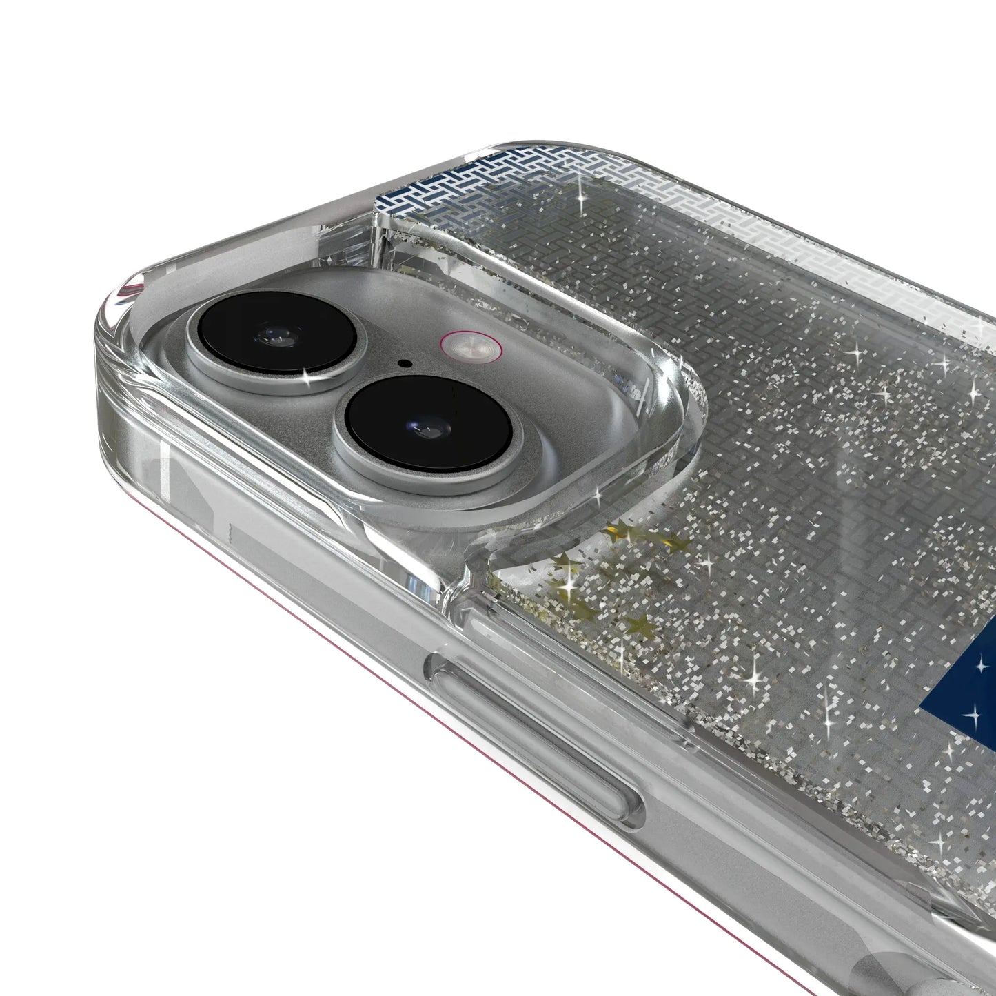 University of Michigan Wolverines Linen Glitter Phone Case for Apple iPhone