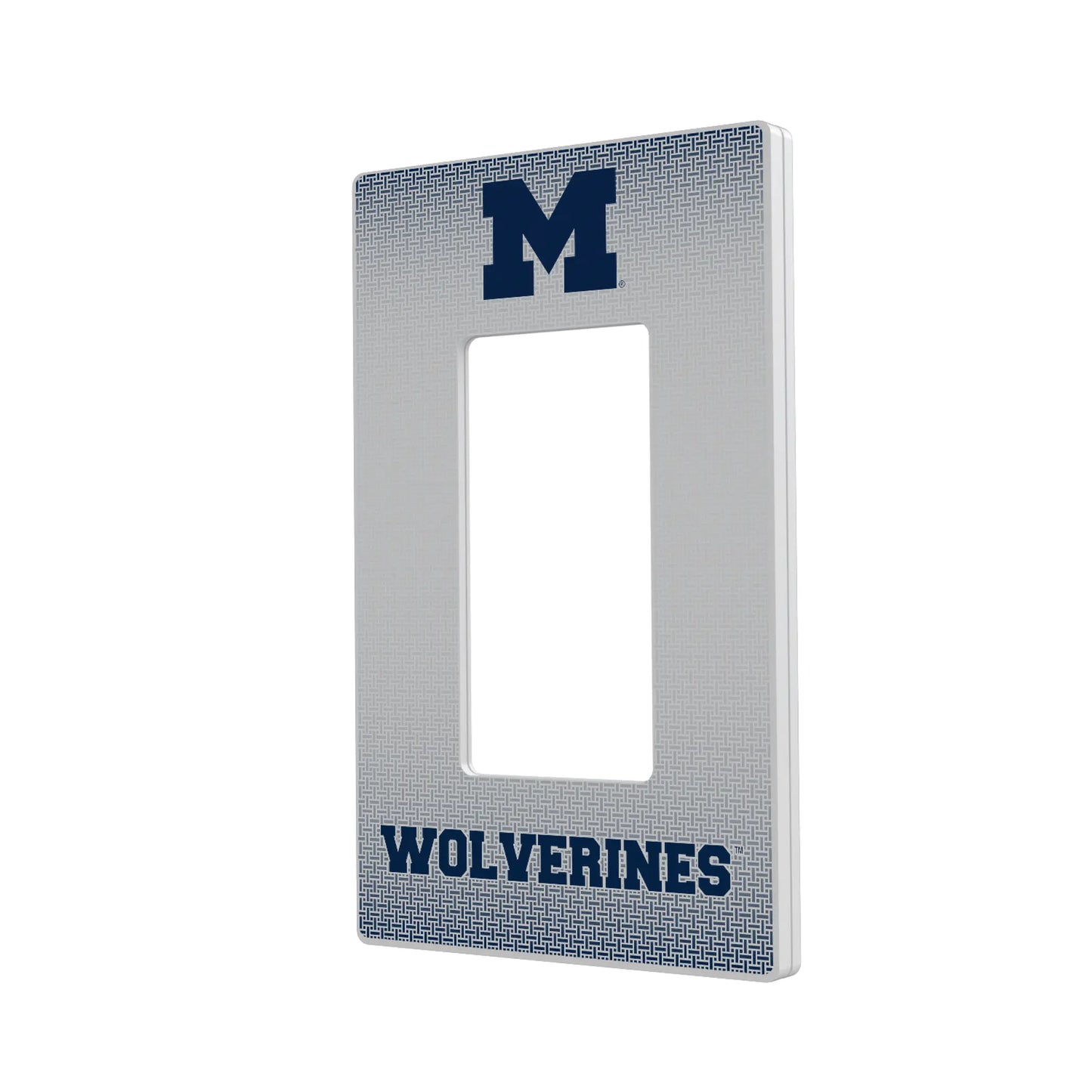 University of Michigan Wolverines Linen Hidden-Screw Light Switch Plate