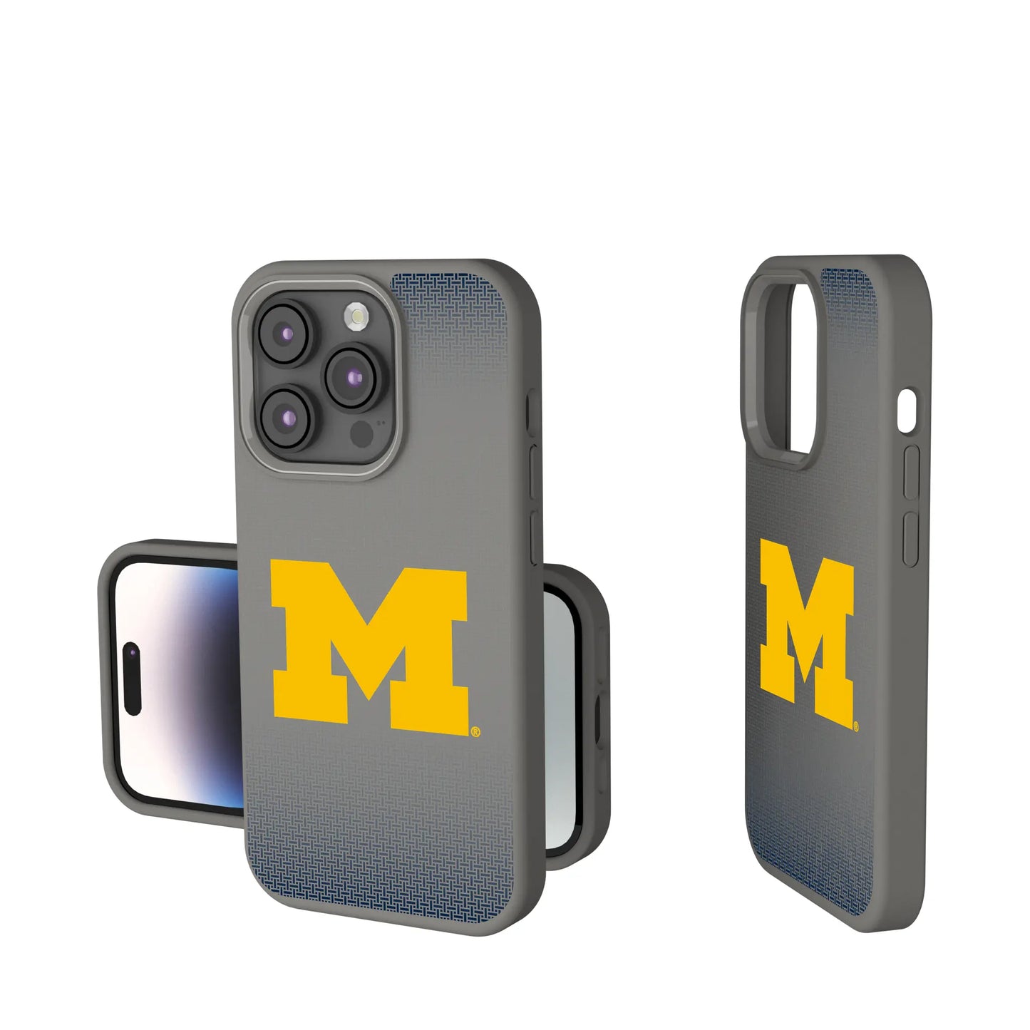 University of Michigan Wolverines Linen Soft Touch Phone Case for Apple iPhone