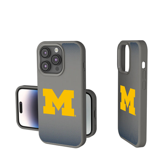 University of Michigan Wolverines Linen Soft Touch Phone Case for Apple iPhone