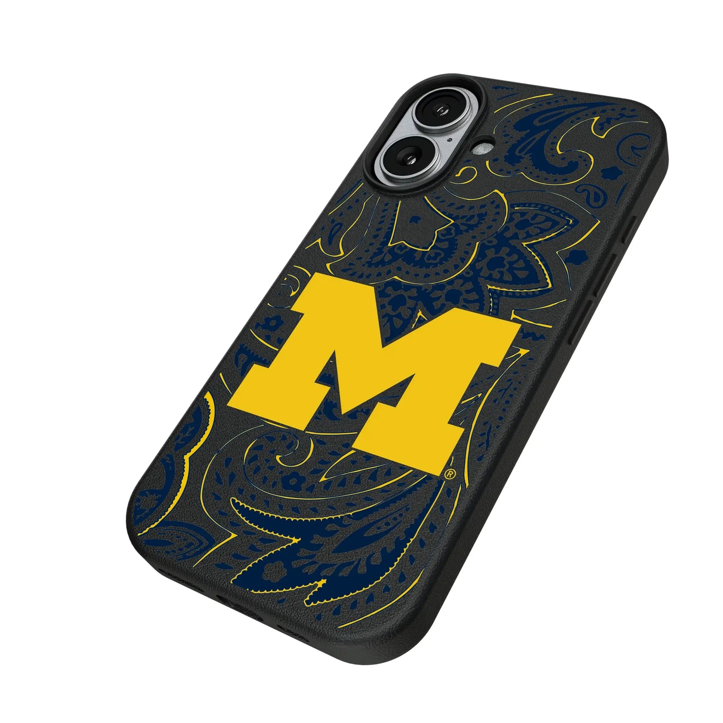 University of Michigan Wolverines Paisley MagSafe Compatible Phone Case for Apple iPhone