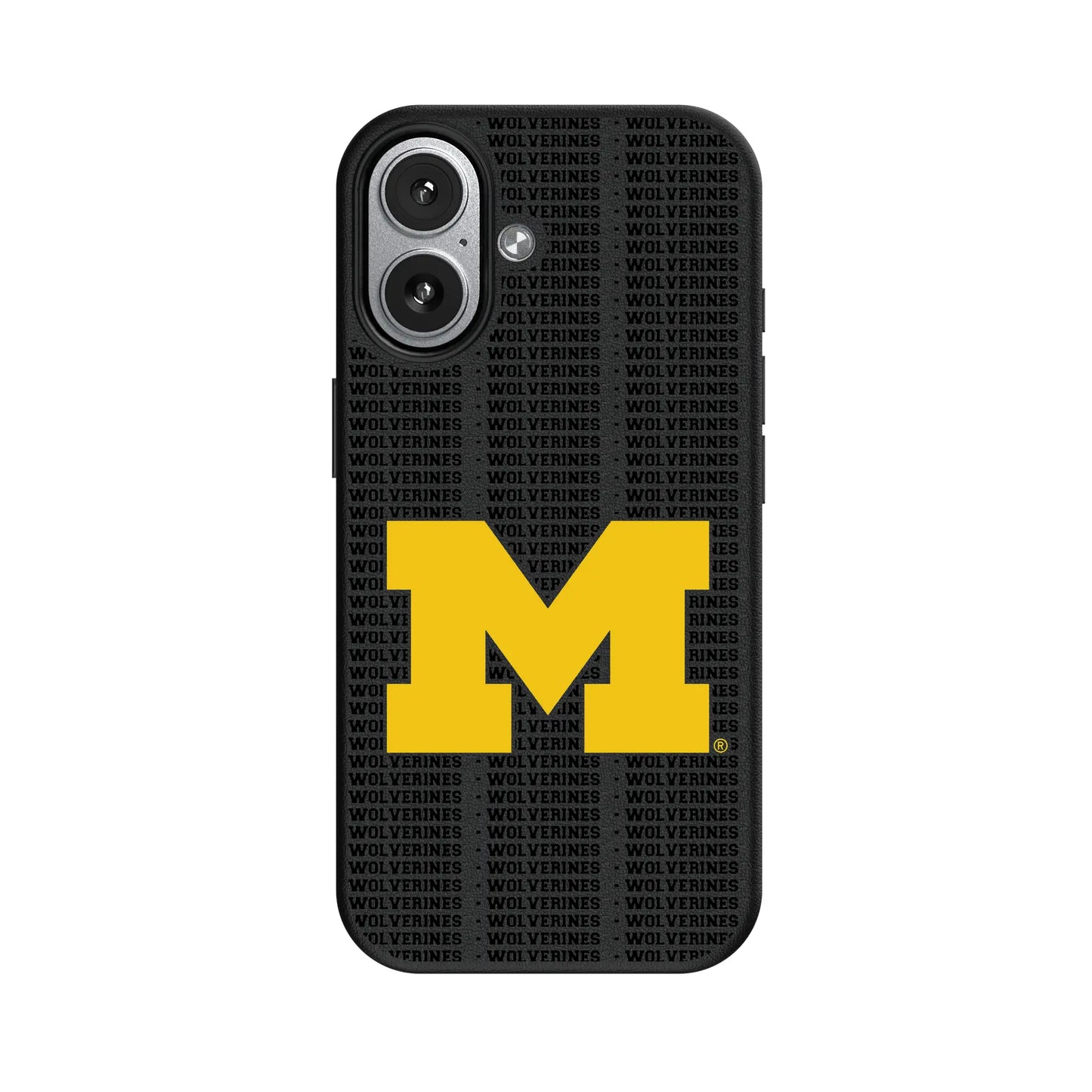 University of Michigan Wolverines Text Backdrop MagSafe Compatible Phone Case for Apple iPhone