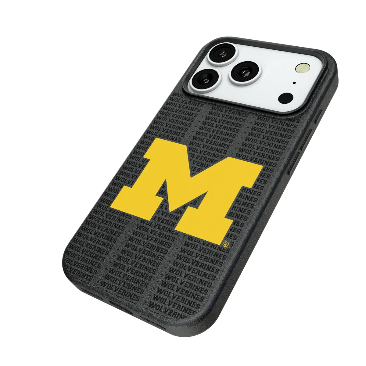 University of Michigan Wolverines Text Backdrop MagSafe Compatible Phone Case for Apple iPhone