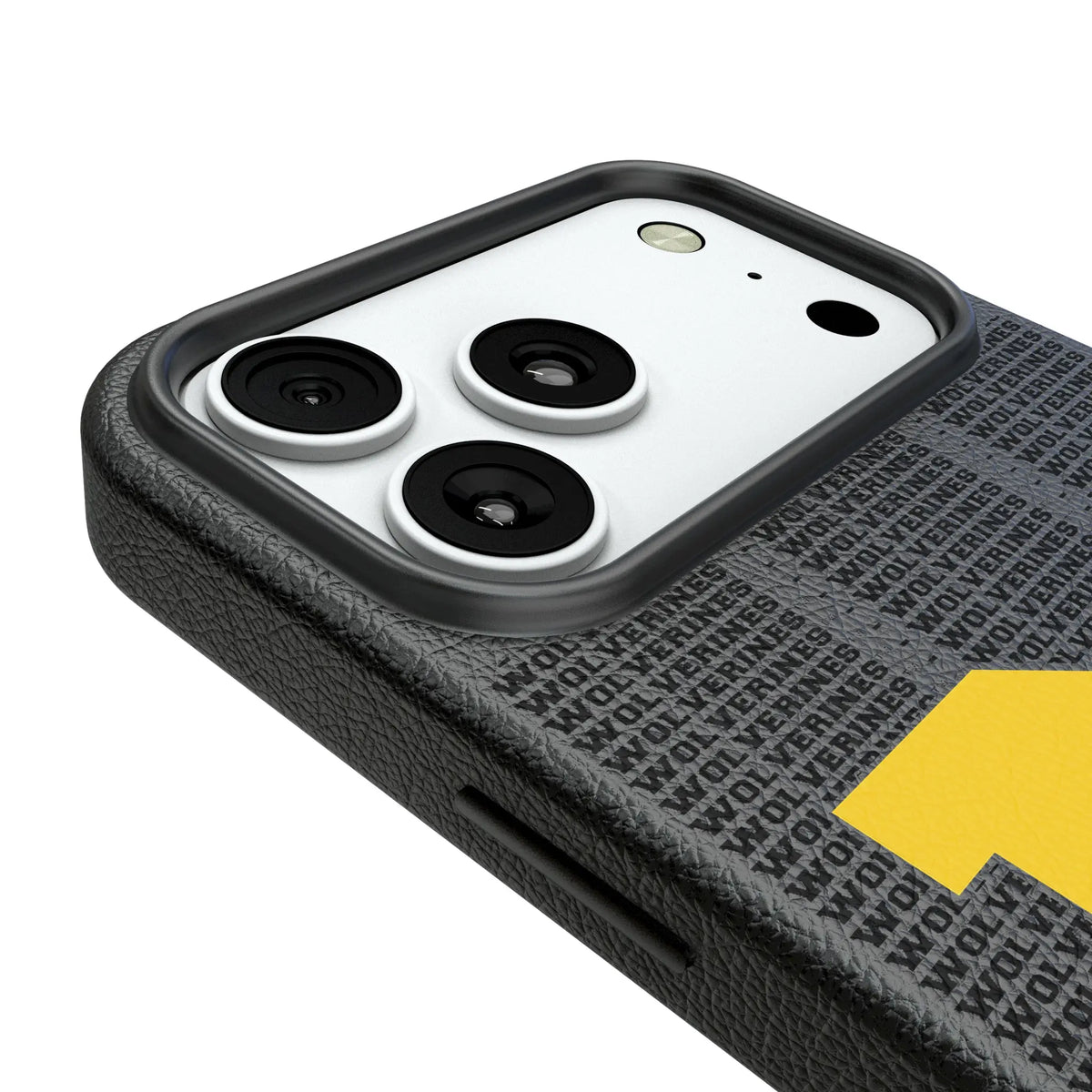 University of Michigan Wolverines Text Backdrop MagSafe Compatible Phone Case for Apple iPhone