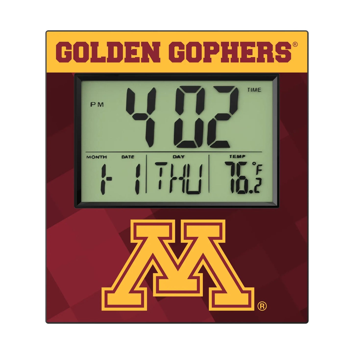University of Minnesota Golden Gophers Color Block Wall Clock