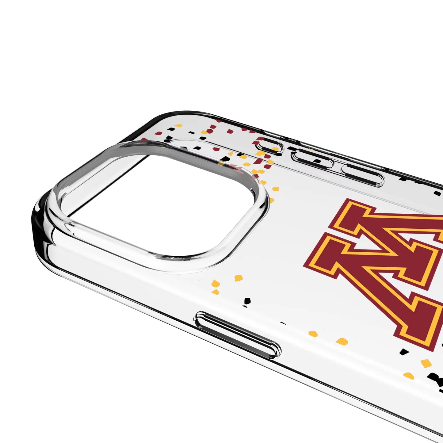 University of Minnesota Golden Gophers Confetti Clear Phone Case for Apple iPhone