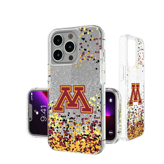 University of Minnesota Golden Gophers Confetti Glitter Phone Case for Apple iPhone