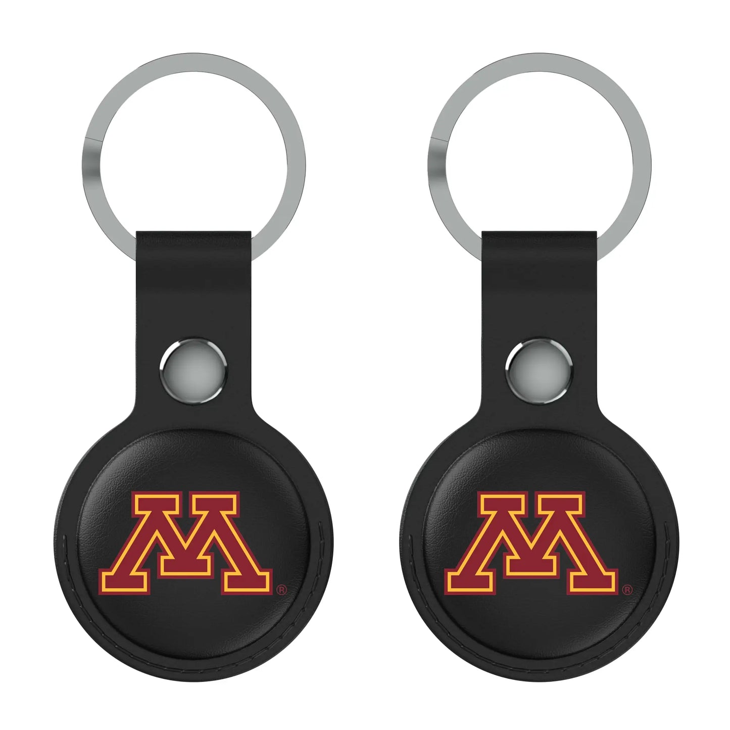 University of Minnesota Golden Gophers Insignia Black Airtag Holder 2-Pack