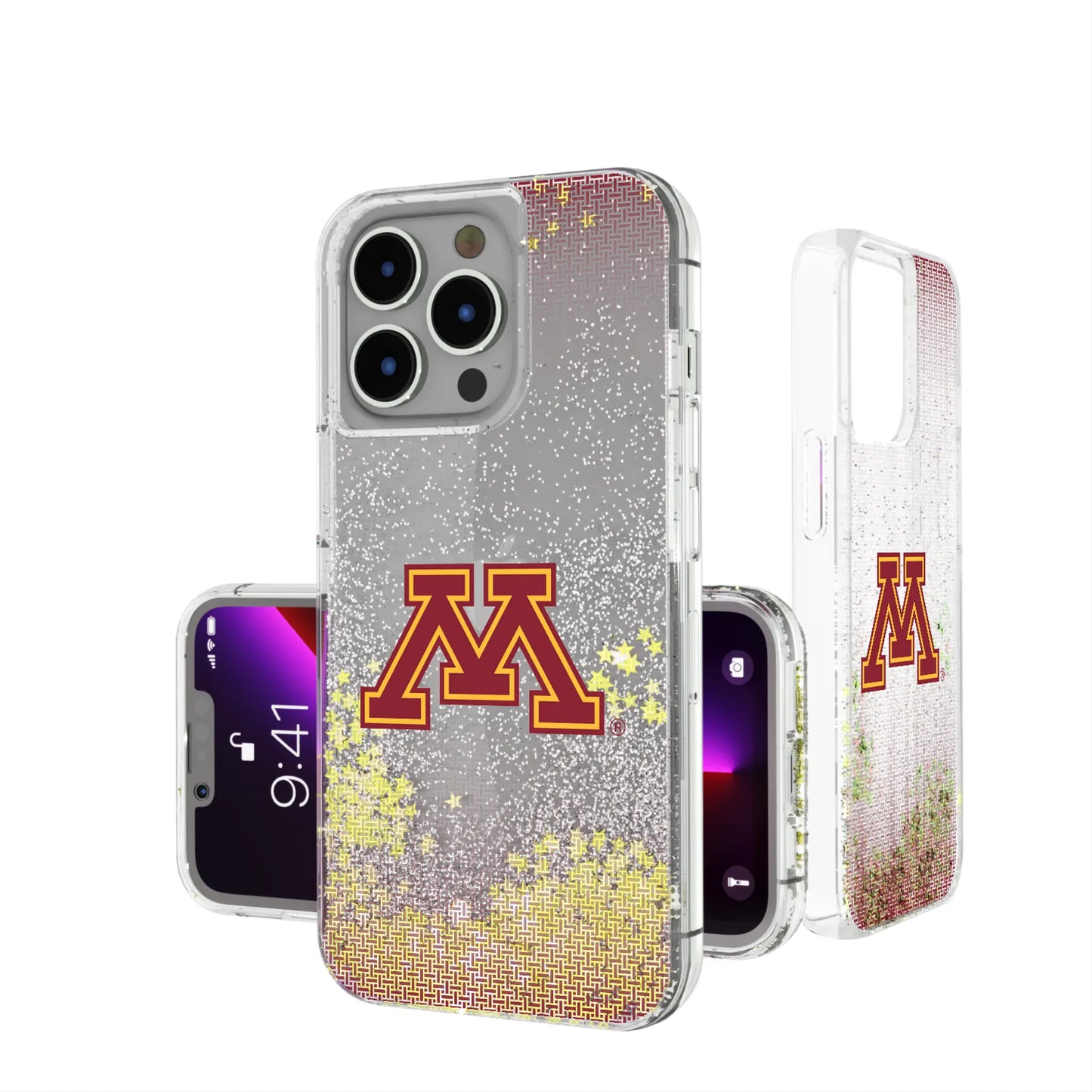 University of Minnesota Golden Gophers Linen Glitter Phone Case for Apple iPhone