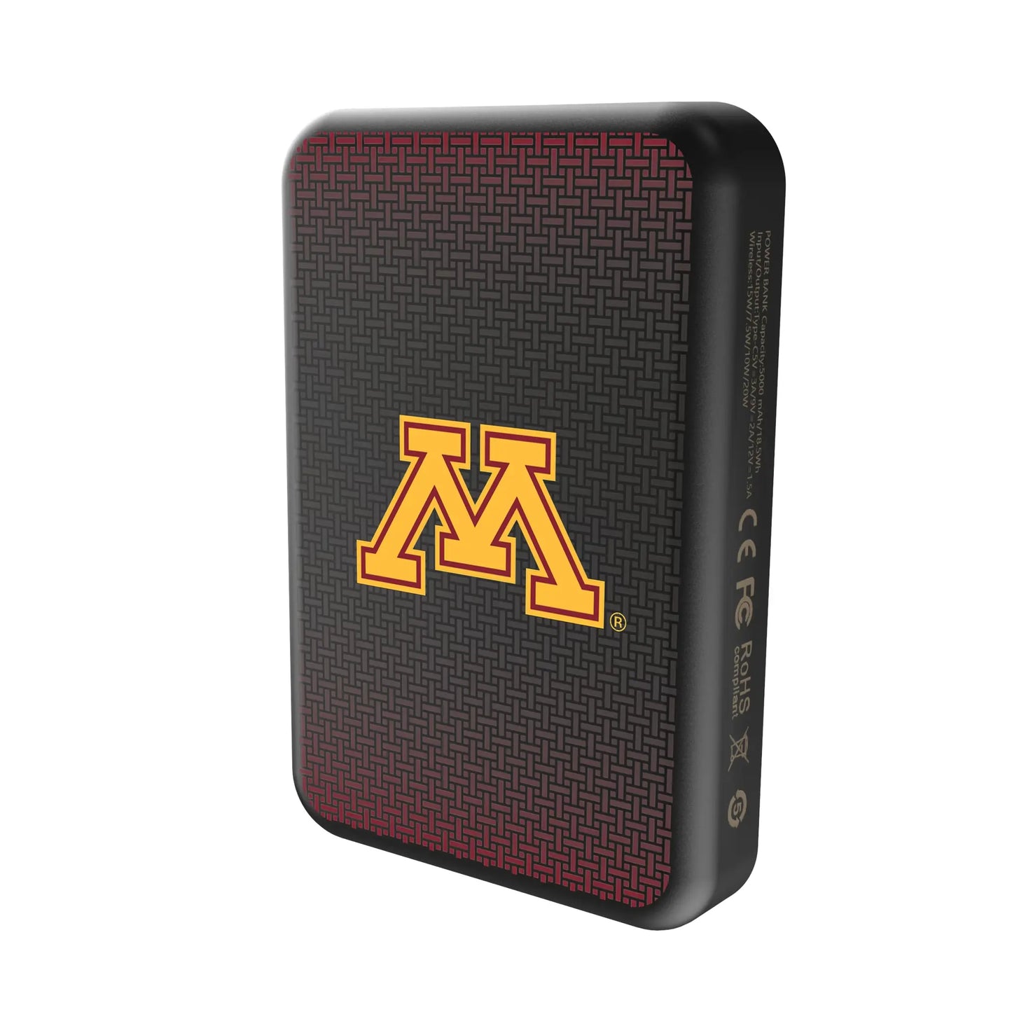 University of Minnesota Golden Gophers Linen Wireless Mag Power Bank