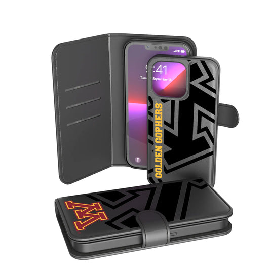 University of Minnesota Golden Gophers Monocolor Tilt Wallet Phone Case for Apple iPhone
