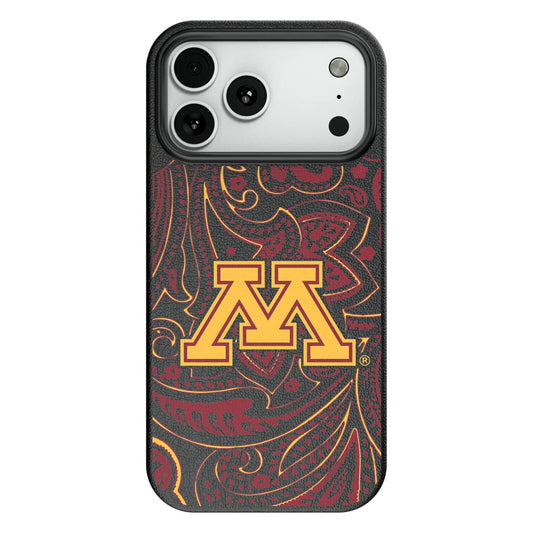 University of Minnesota Golden Gophers Paisley MagSafe Compatible Phone Case for Apple iPhone