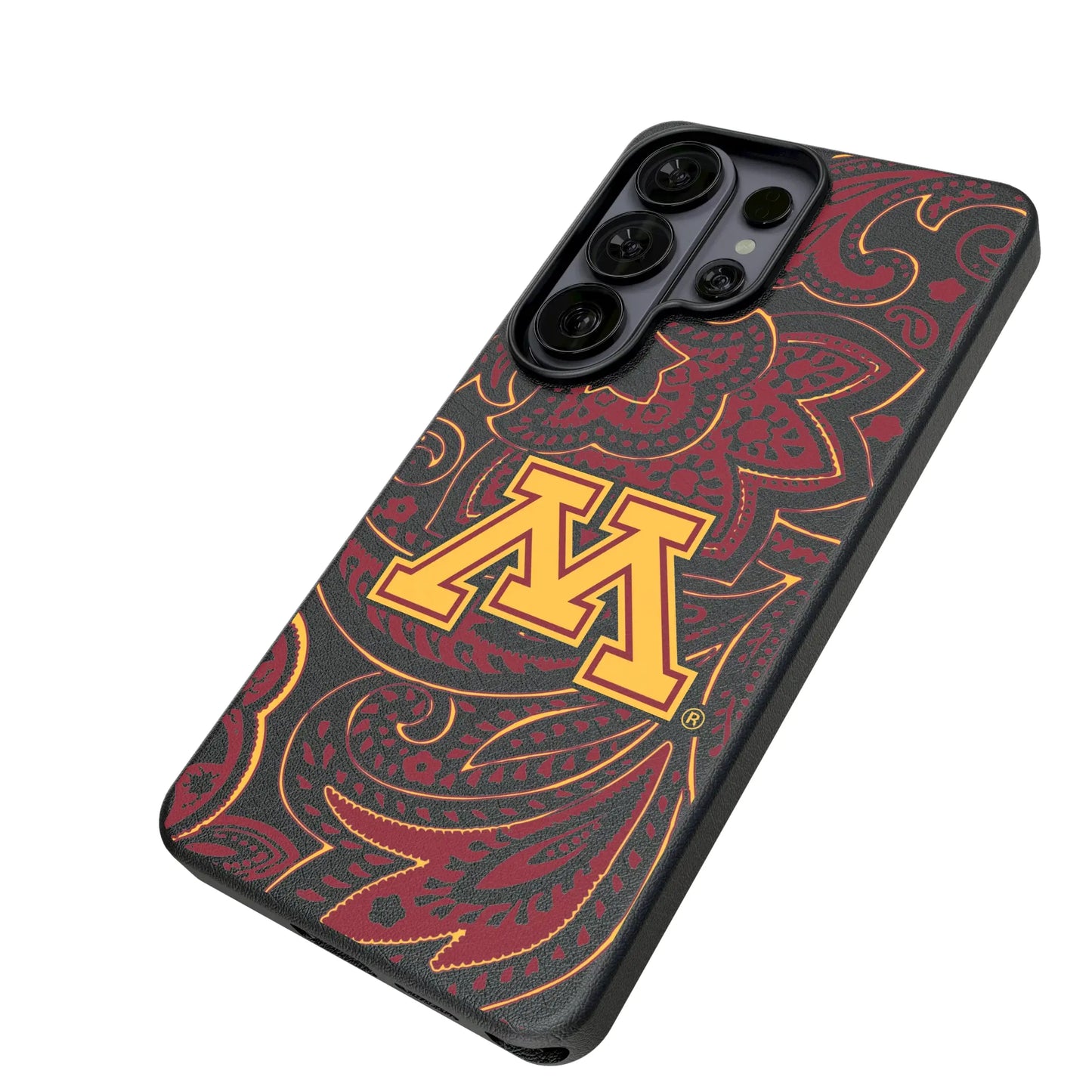 University of Minnesota Golden Gophers Paisley MagSafe Compatible Phone Case for Samsung Galaxy