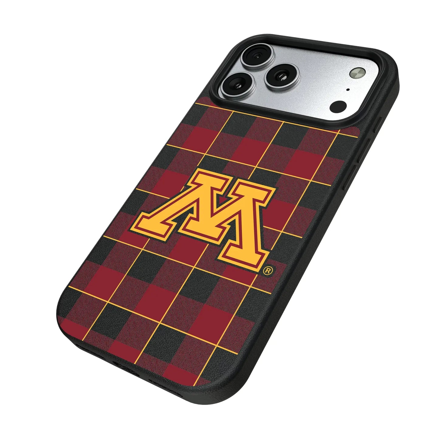 University of Minnesota Golden Gophers Plaid MagSafe Compatible Phone Case for Apple iPhone