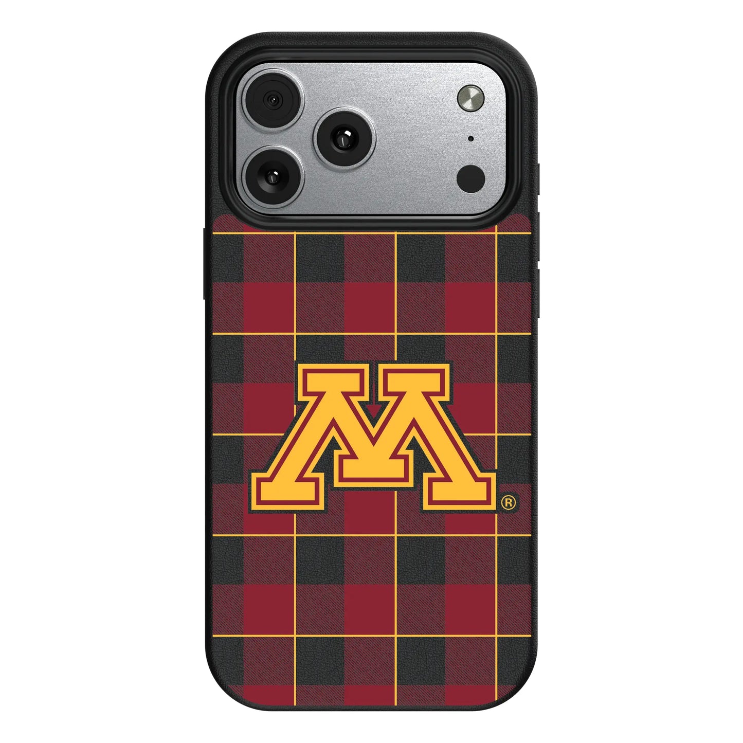 University of Minnesota Golden Gophers Plaid MagSafe Compatible Phone Case for Apple iPhone