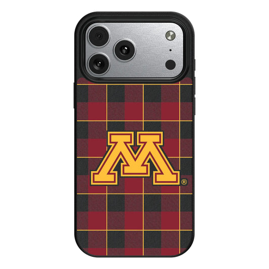 University of Minnesota Golden Gophers Plaid MagSafe Compatible Phone Case for Apple iPhone