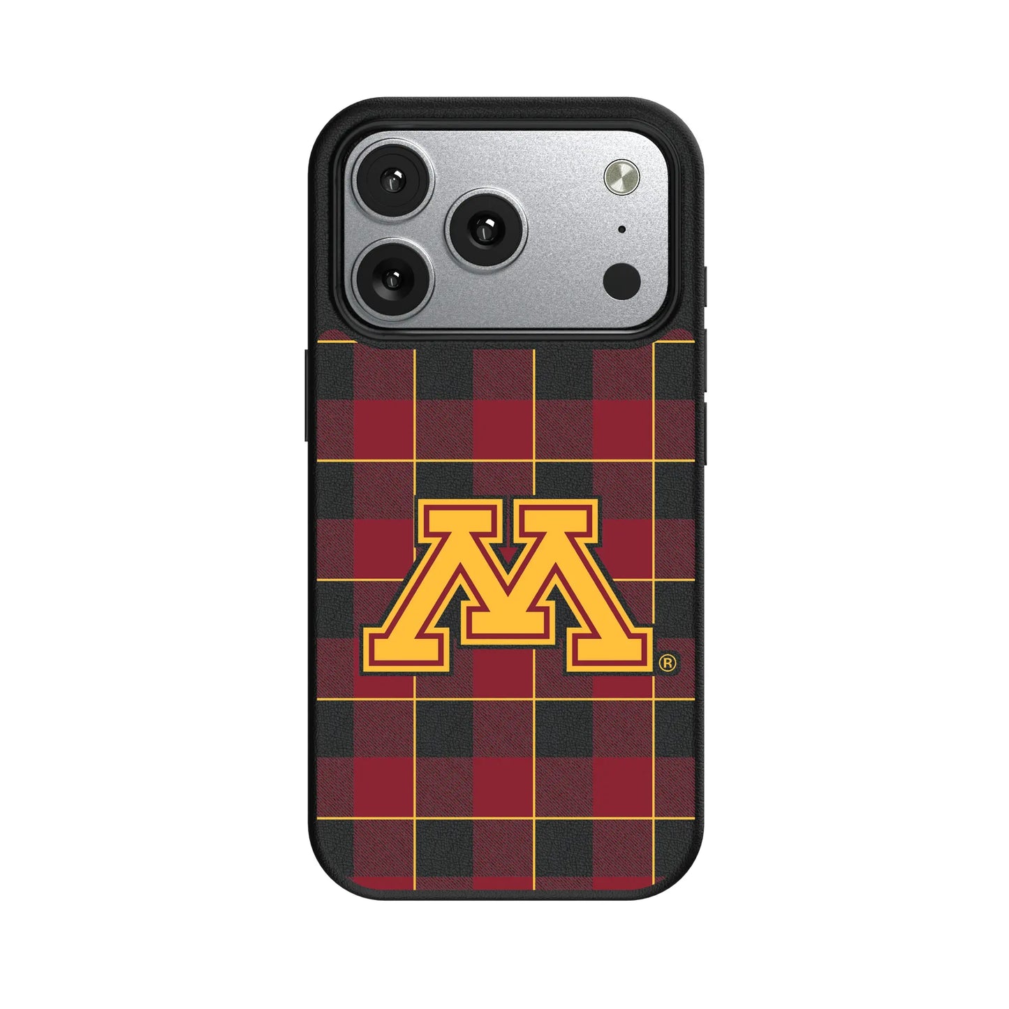 University of Minnesota Golden Gophers Plaid MagSafe Compatible Phone Case for Apple iPhone