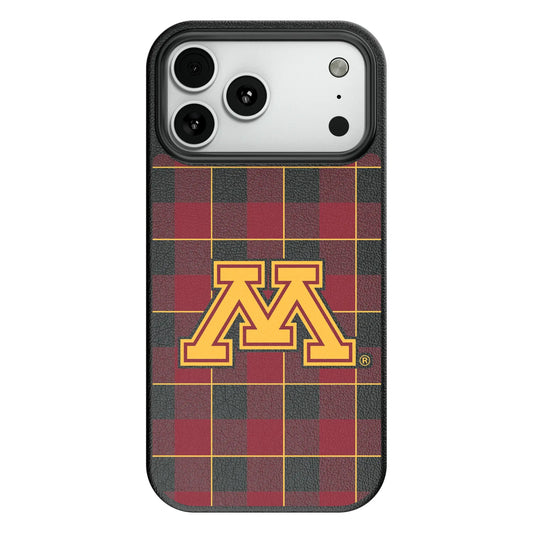 University of Minnesota Golden Gophers Plaid MagSafe Compatible Phone Case for Apple iPhone