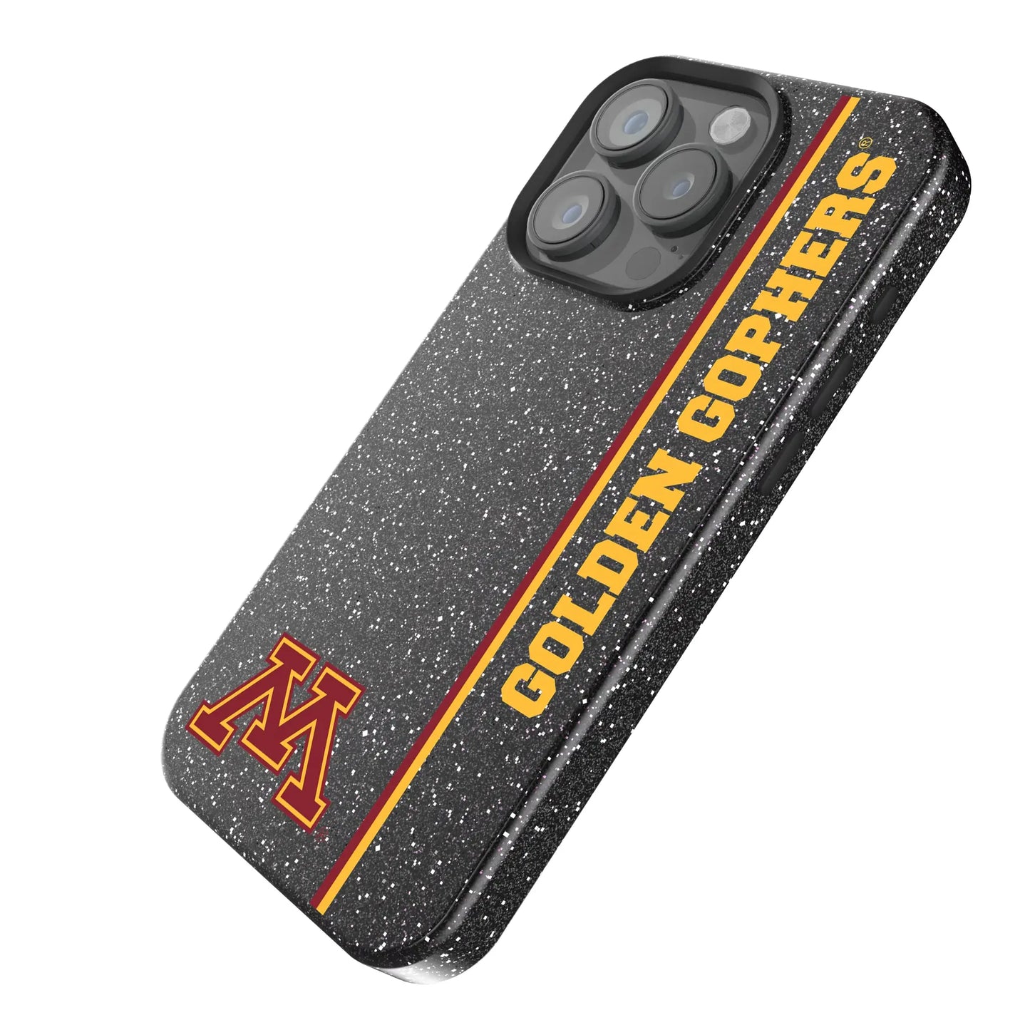 University of Minnesota Golden Gophers Sidebar Black Bling Phone Case for Apple iPhone