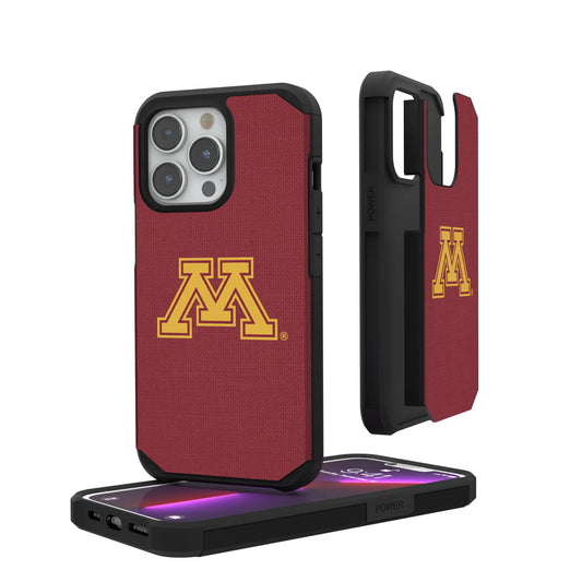 University of Minnesota Golden Gophers Solid Rugged Phone Case for Apple iPhone