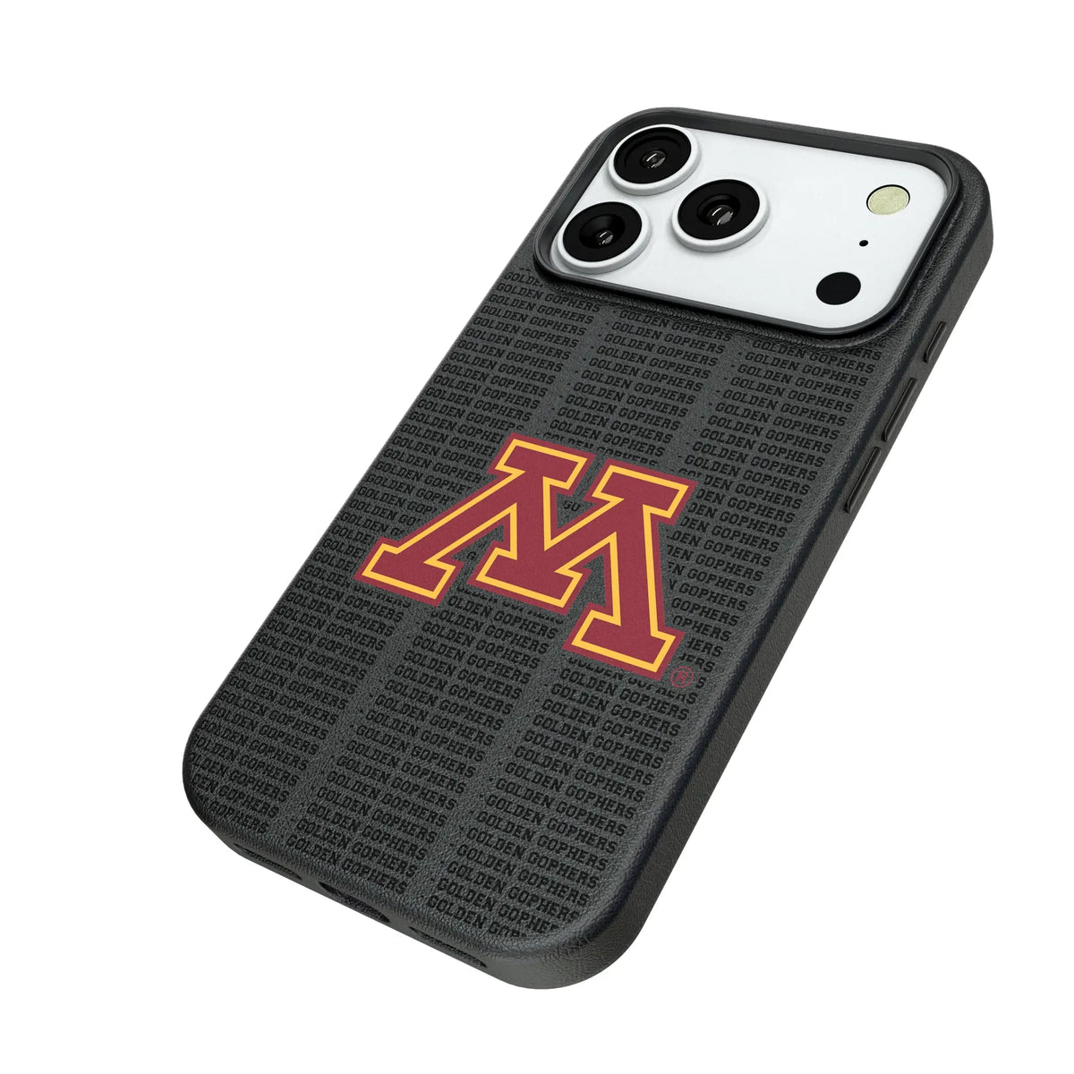 University of Minnesota Golden Gophers Text Backdrop MagSafe Compatible Phone Case for Apple iPhone