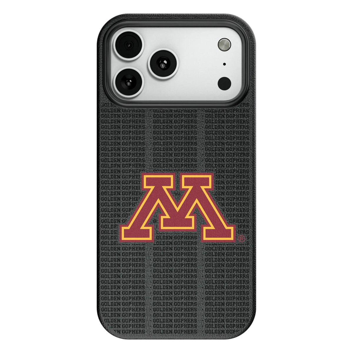 University of Minnesota Golden Gophers Text Backdrop MagSafe Compatible Phone Case for Apple iPhone