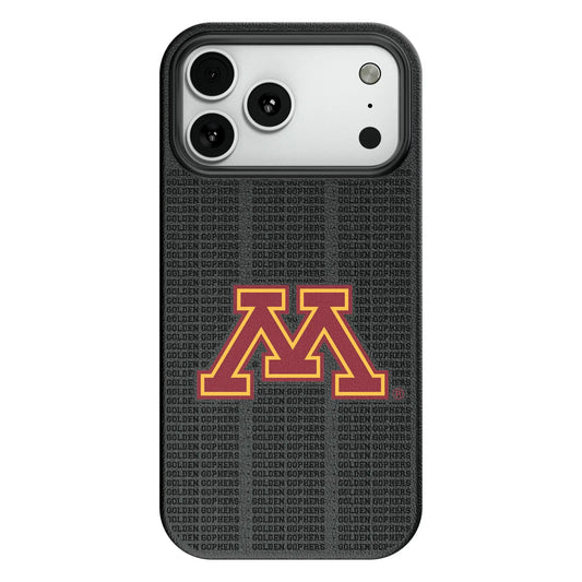 University of Minnesota Golden Gophers Text Backdrop MagSafe Compatible Phone Case for Apple iPhone