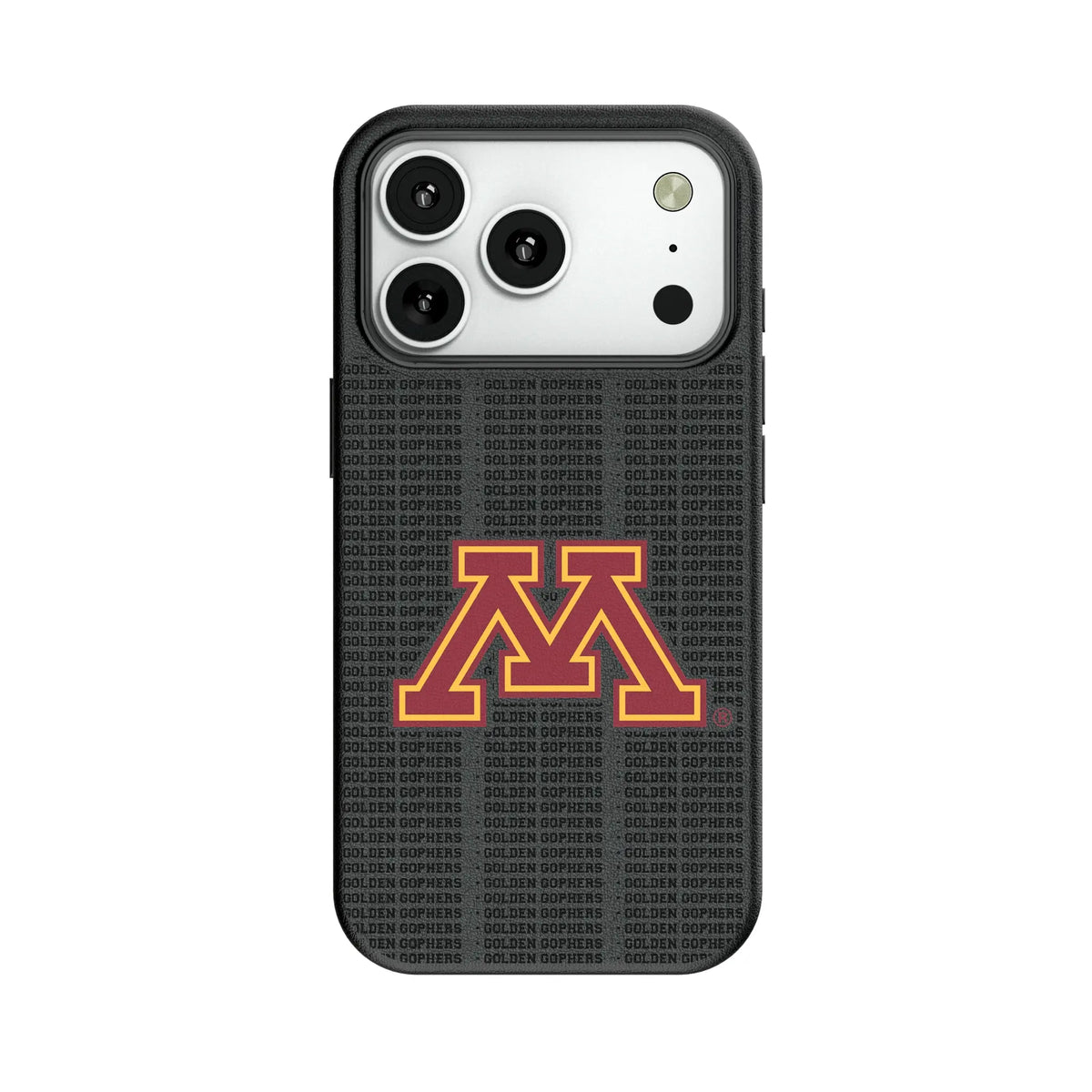 University of Minnesota Golden Gophers Text Backdrop MagSafe Compatible Phone Case for Apple iPhone