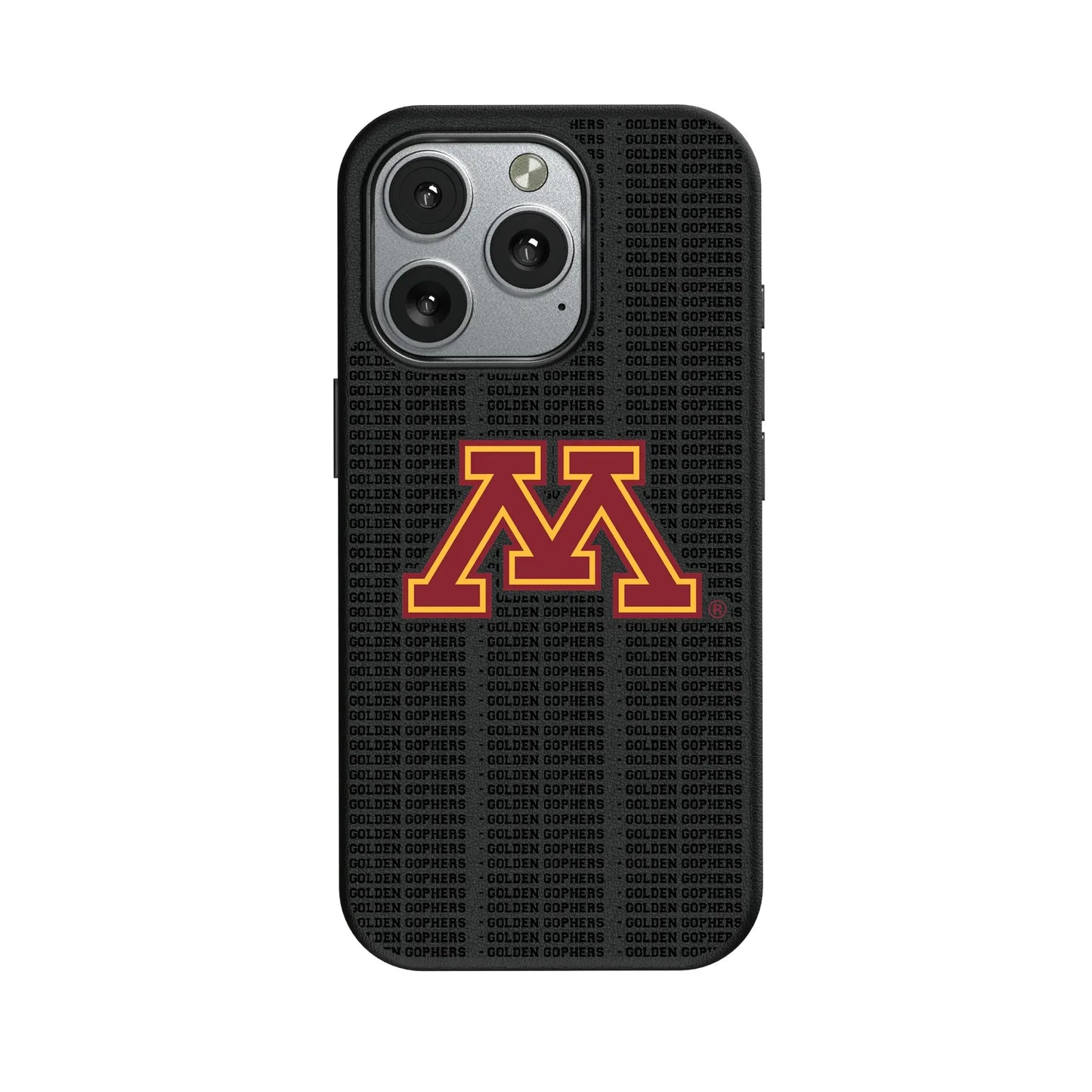 University of Minnesota Golden Gophers Text Backdrop MagSafe Compatible Phone Case for Apple iPhone