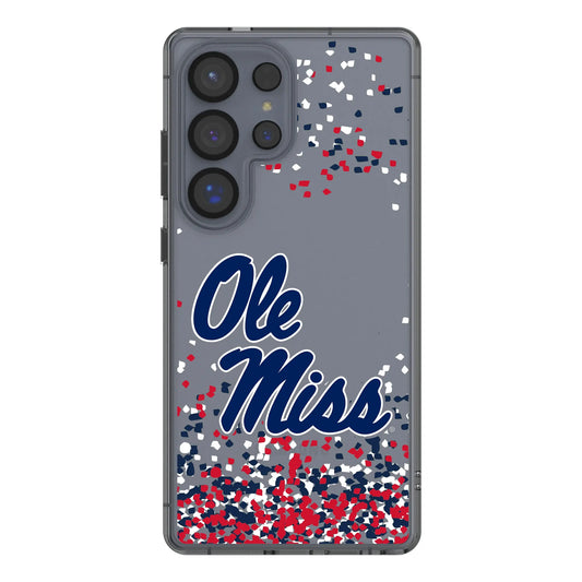 University of Mississippi Rebels Confetti Clear Phone Case for Samsung Galaxy