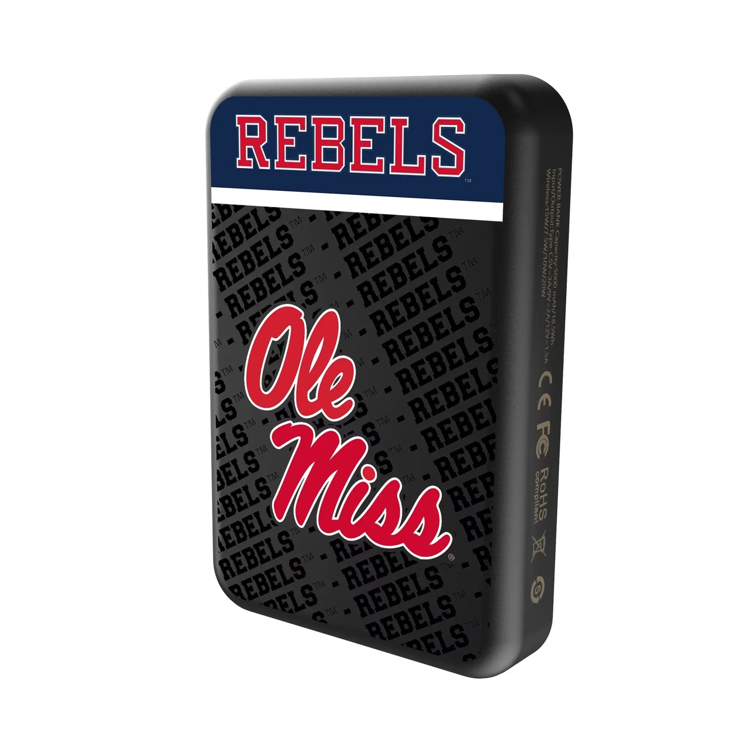 University of Mississippi Rebels Endzone Plus Wireless Mag Power Bank