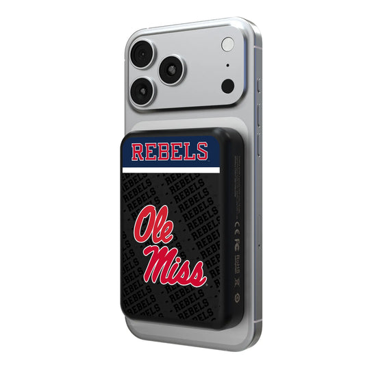 University of Mississippi Rebels Endzone Plus Wireless Mag Power Bank