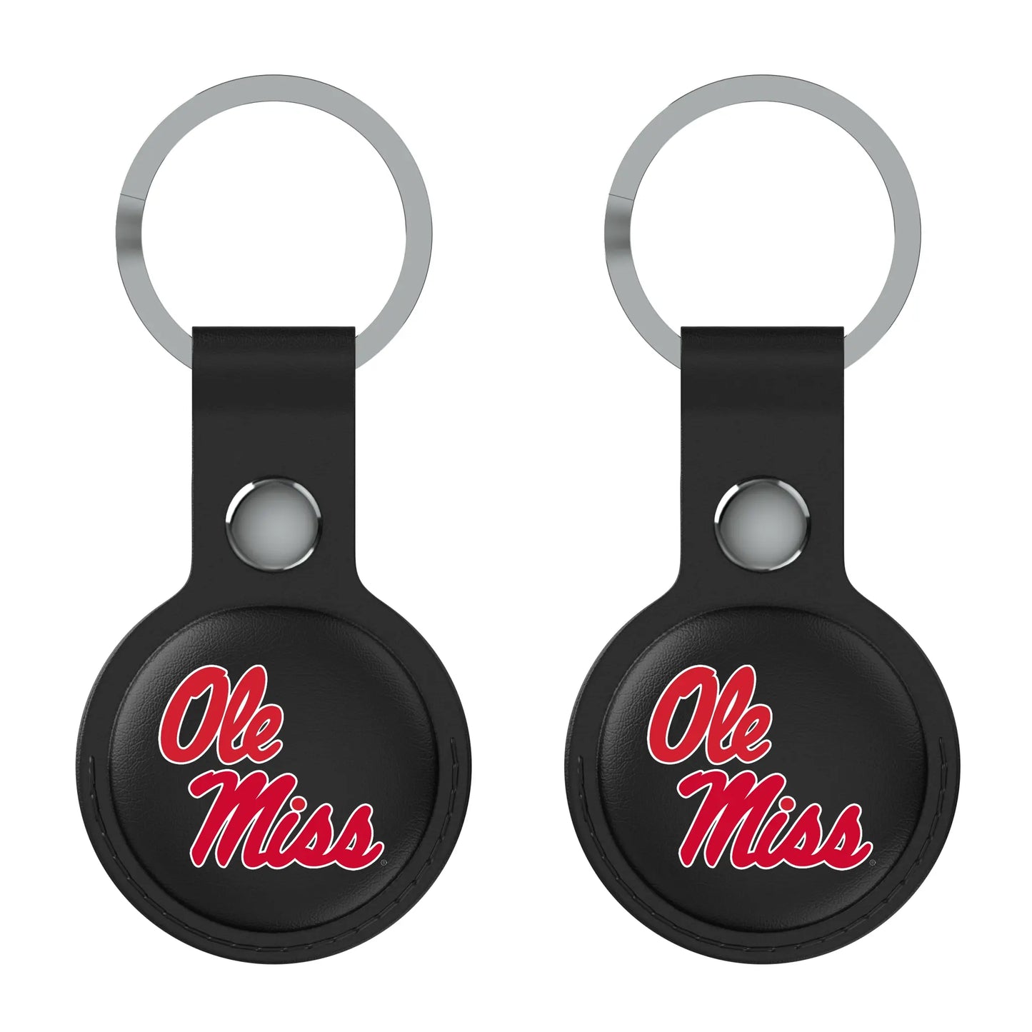University of Mississippi Rebels Insignia Black Airtag Holder 2-Pack