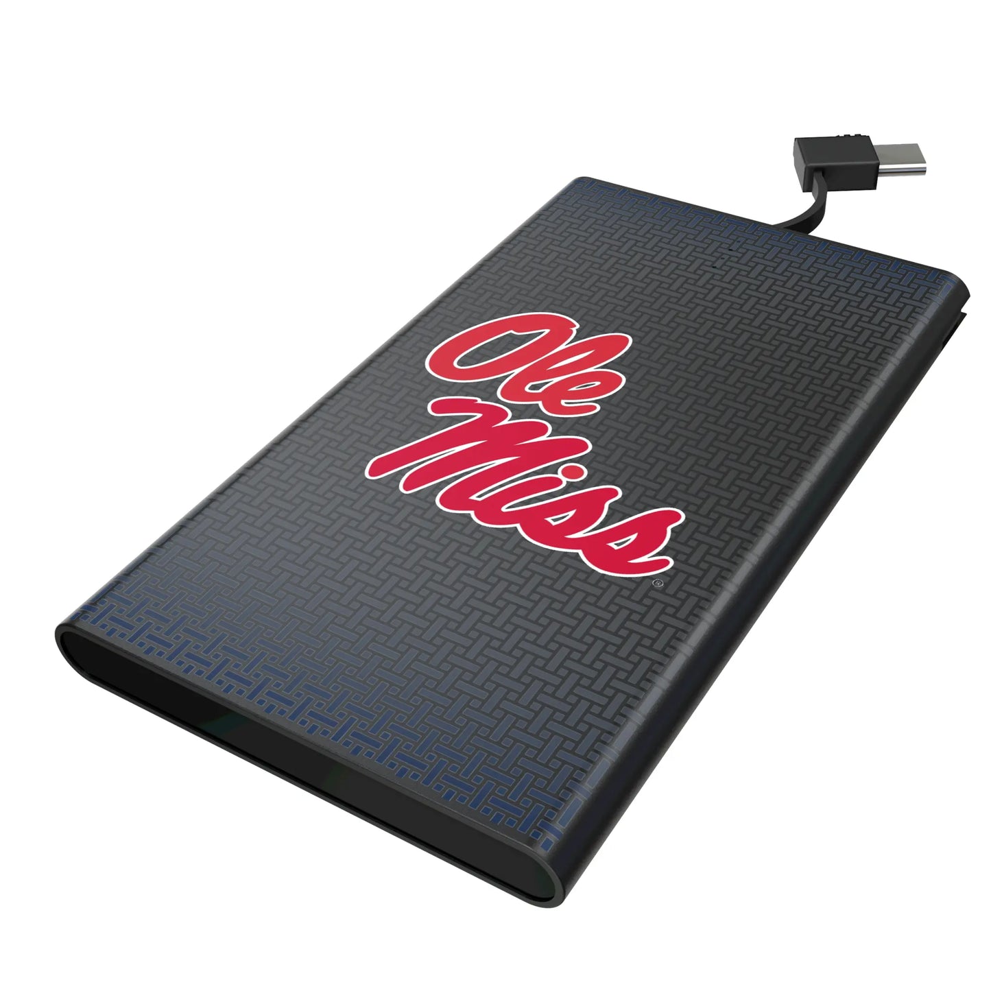 University of Mississippi Rebels Linen 5000mAh Flat Powerbank
