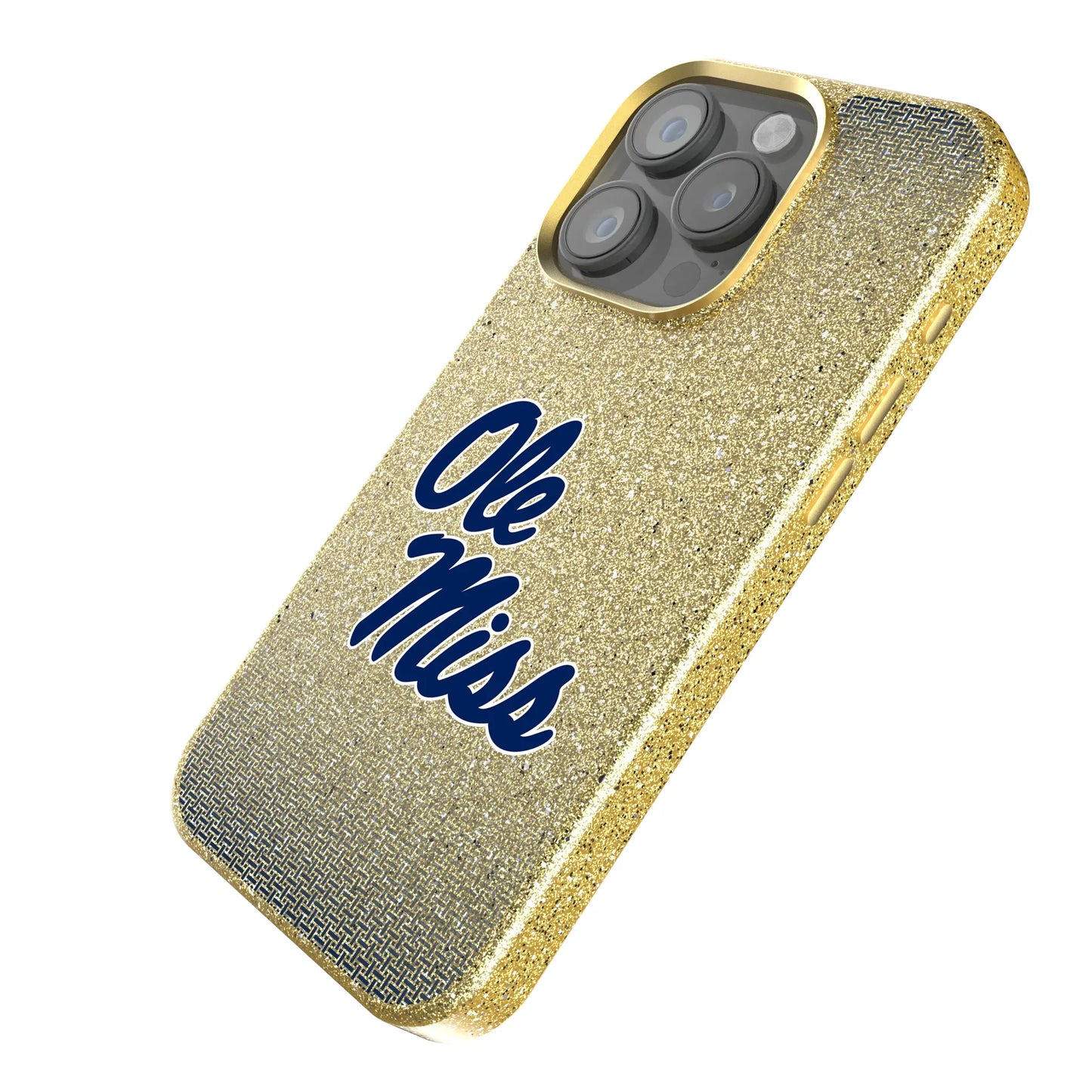 University of Mississippi Rebels Linen Bling Phone Case for Apple iPhone
