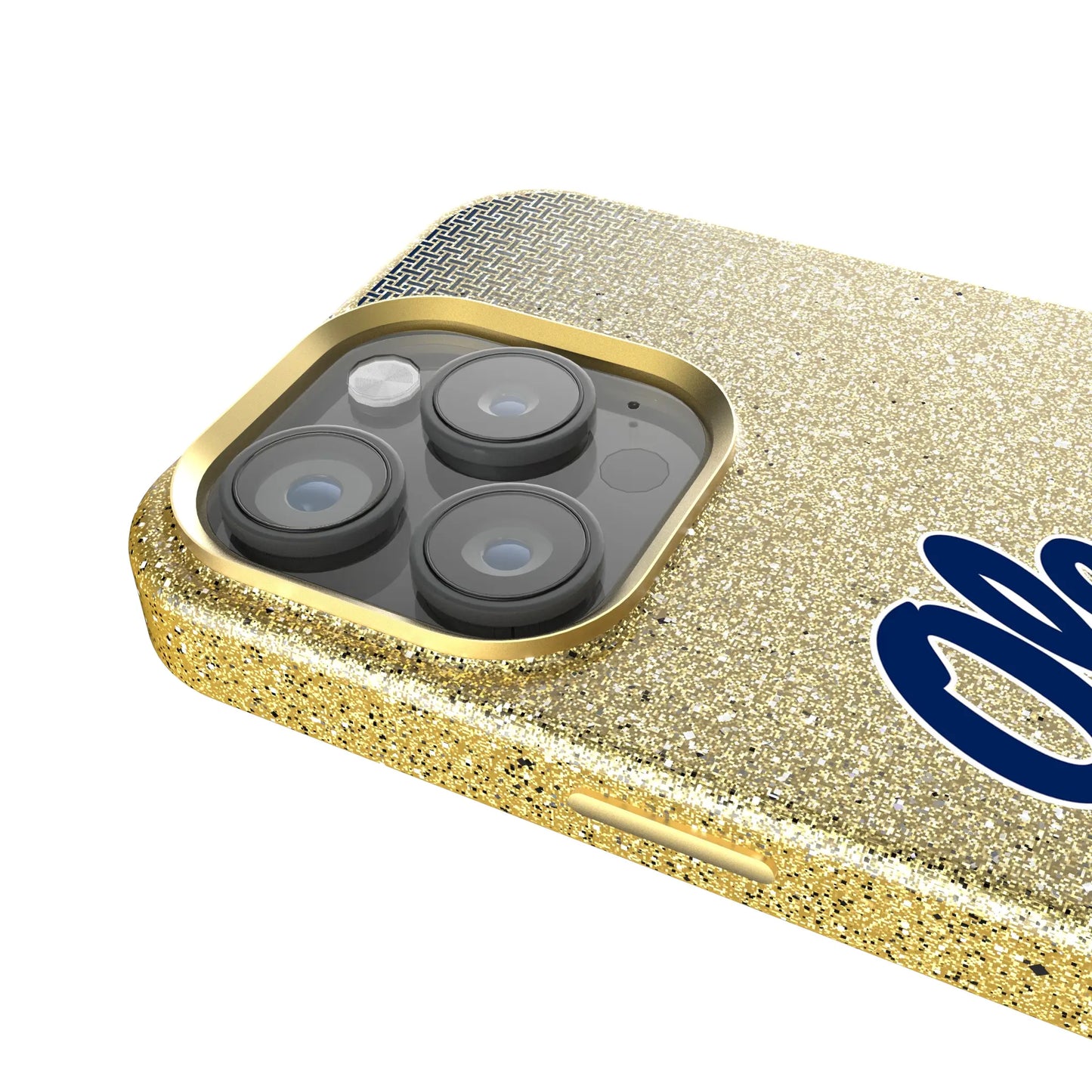 University of Mississippi Rebels Linen Bling Phone Case for Apple iPhone