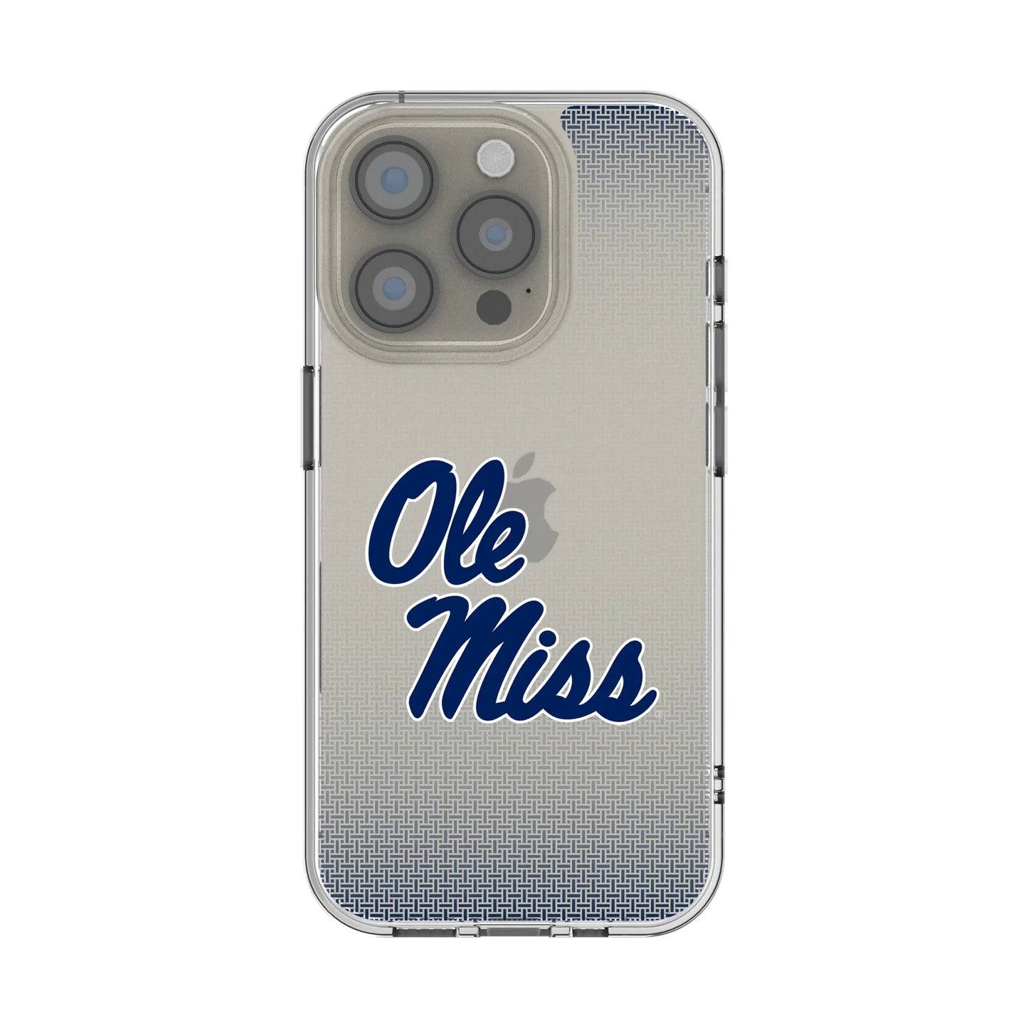 University of Mississippi Rebels Linen Clear Phone Case for Apple iPhone