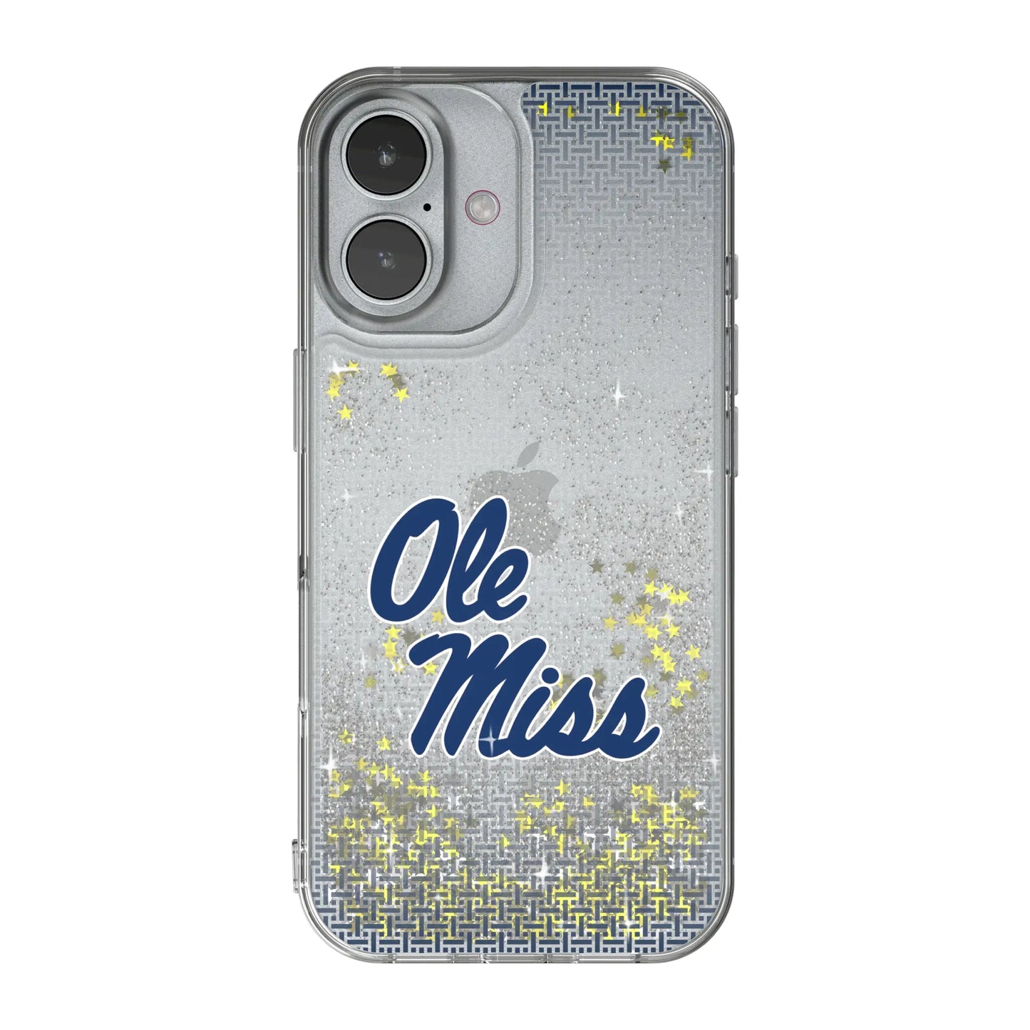 University of Mississippi Rebels Linen Glitter Phone Case for Apple iPhone