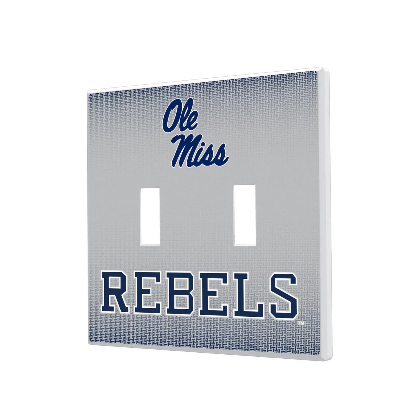 University of Mississippi Rebels Linen Hidden-Screw Light Switch Plate