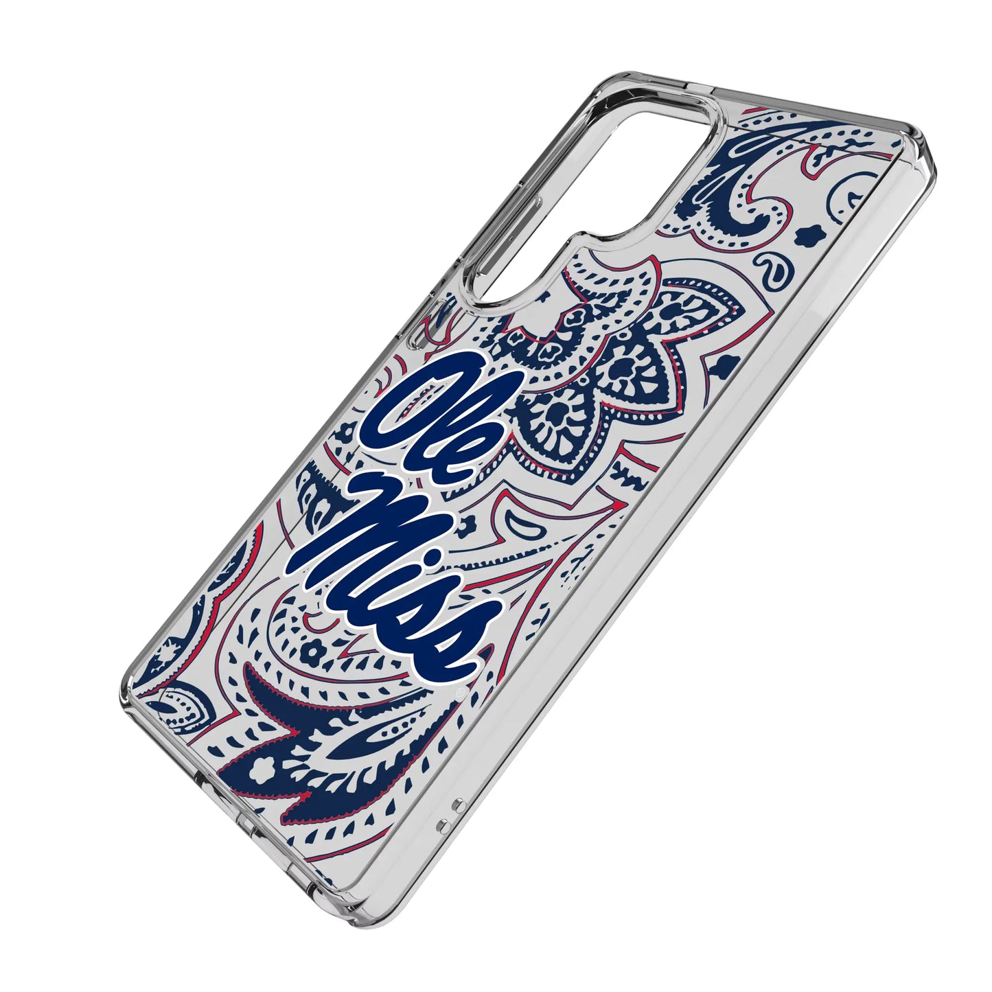 University of Mississippi Rebels Paisley Clear Phone Case for Samsung Galaxy