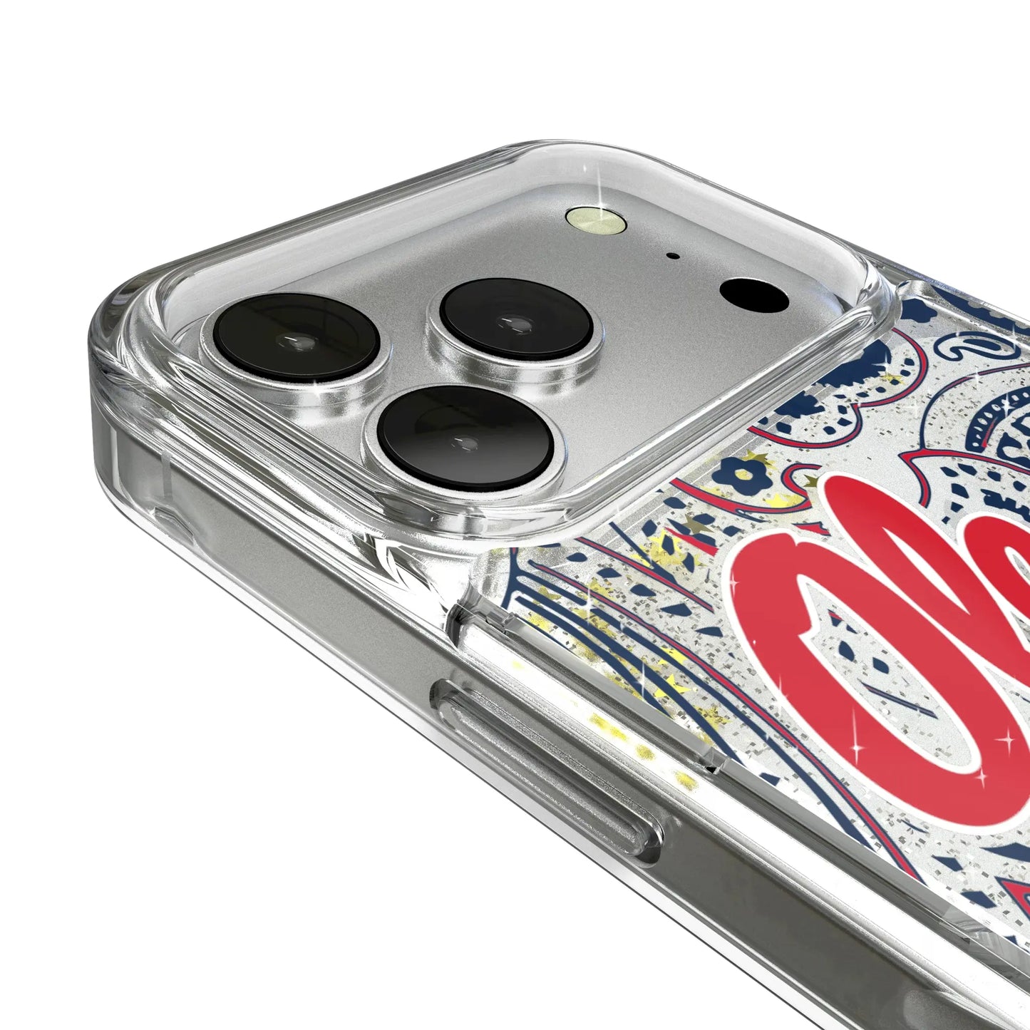 University of Mississippi Rebels Paisley Glitter Phone Case for Apple iPhone