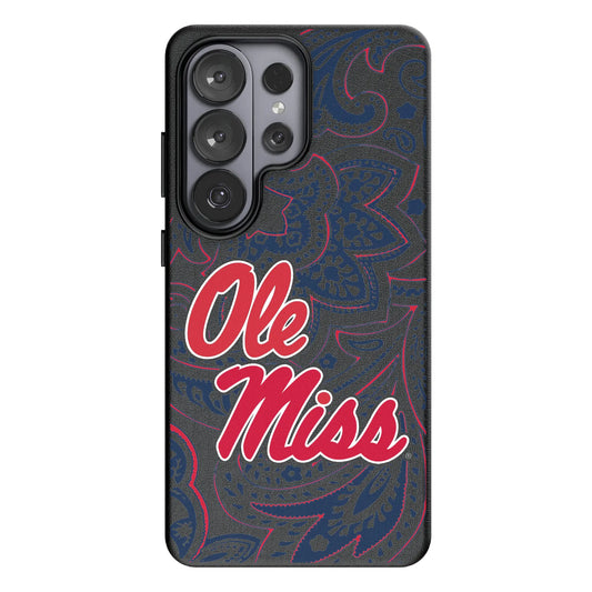 University of Mississippi Rebels Paisley MagSafe Compatible Phone Case for Samsung Galaxy