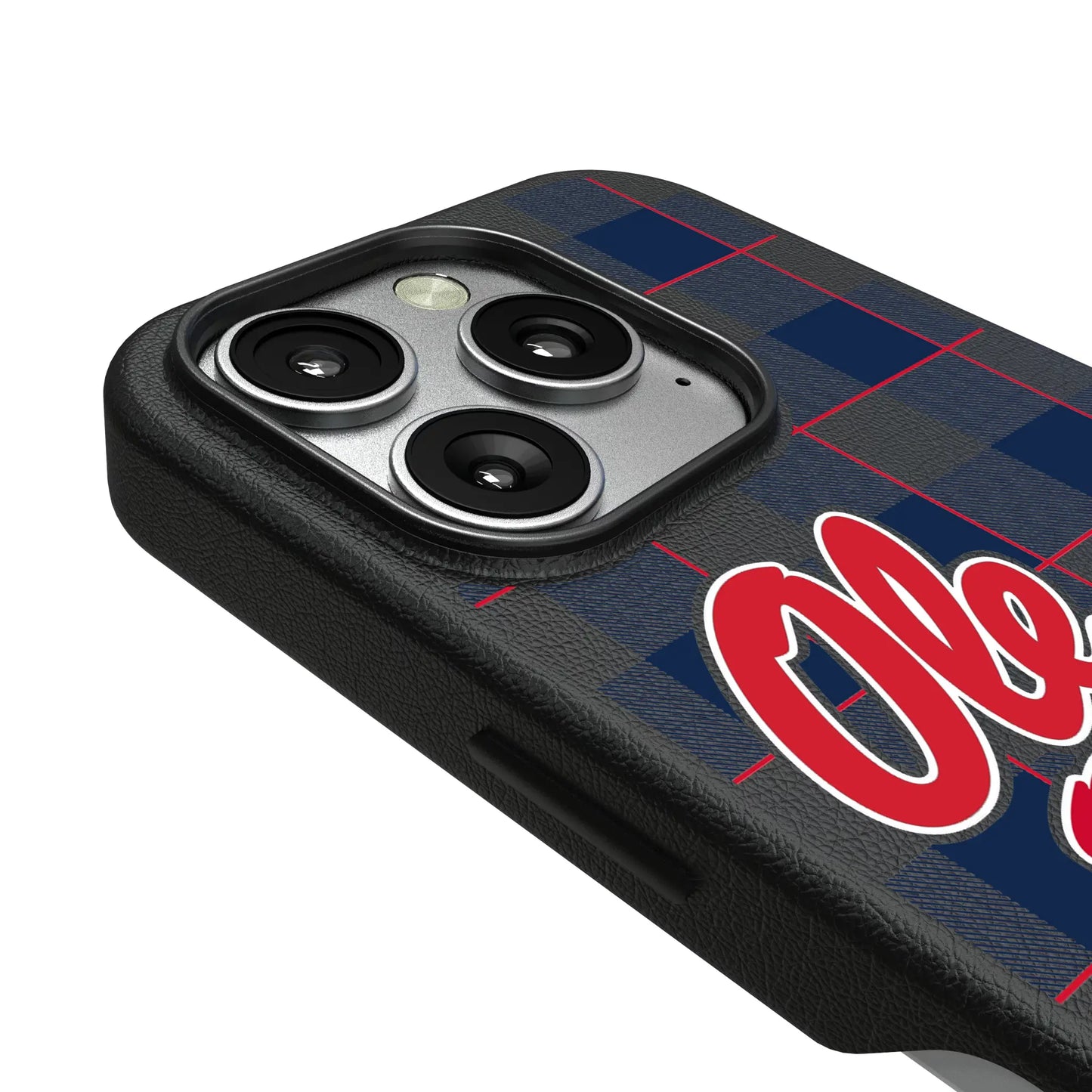 University of Mississippi Rebels Plaid MagSafe Compatible Phone Case for Apple iPhone
