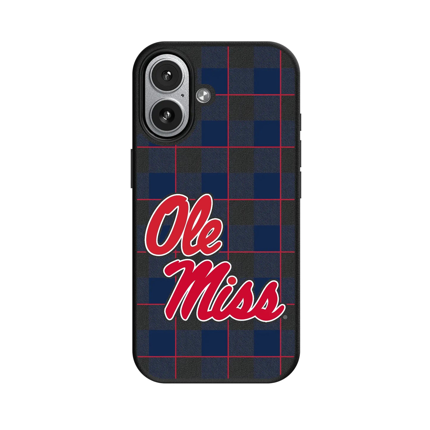 University of Mississippi Rebels Plaid MagSafe Compatible Phone Case for Apple iPhone