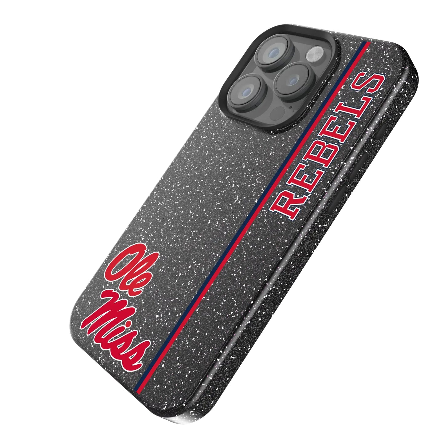 University of Mississippi Rebels Sidebar Black Bling Phone Case for Apple iPhone