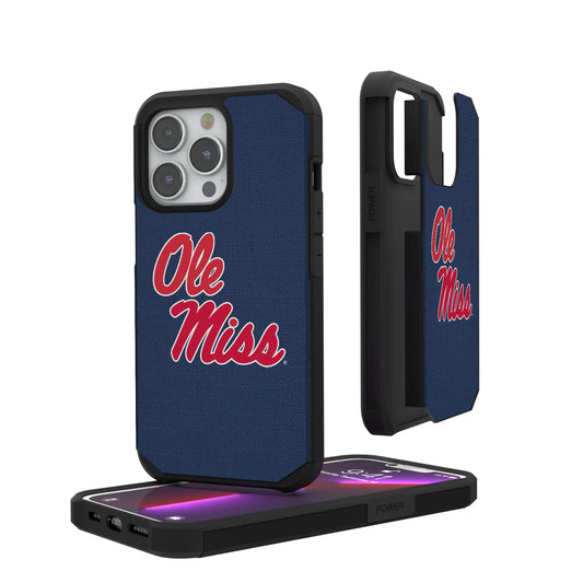 University of Mississippi Rebels Solid Rugged Phone Case for Apple iPhone