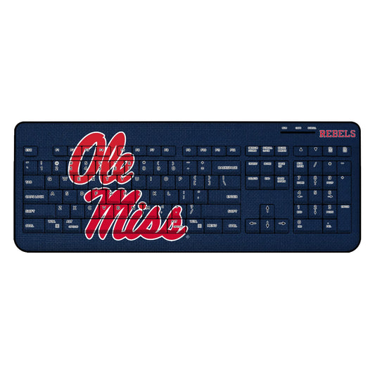 University of Mississippi Rebels Solid Wireless USB Keyboard