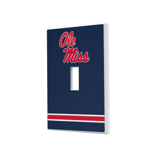 University of Mississippi Rebels Stripe Hidden-Screw Light Switch Plate