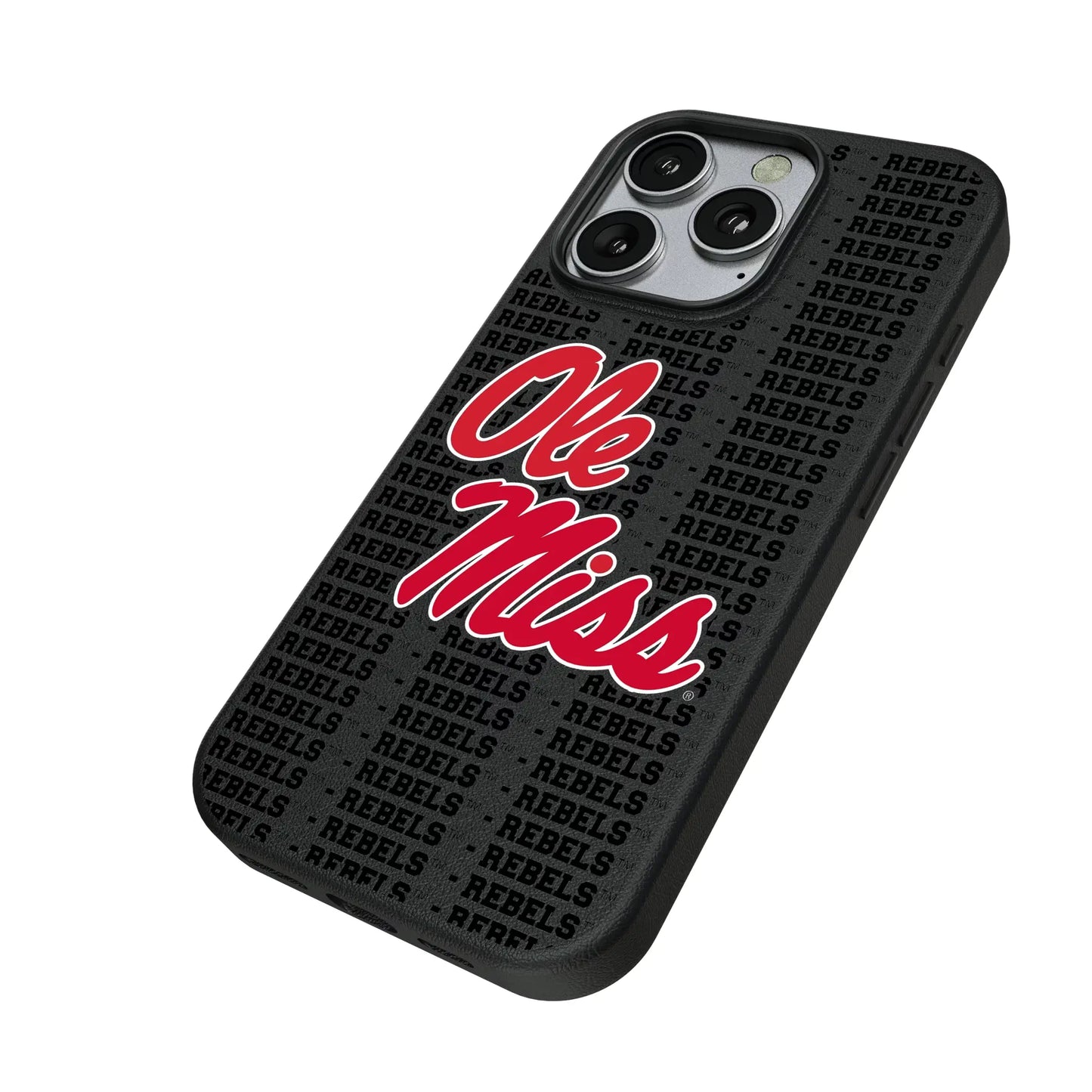 University of Mississippi Rebels Text Backdrop MagSafe Compatible Phone Case for Apple iPhone